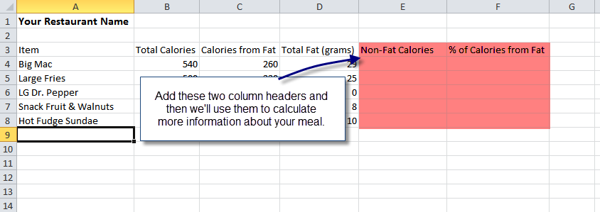 Add two column headers