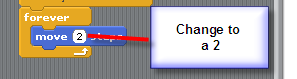 change move steps to 2