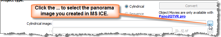 select the panorama image