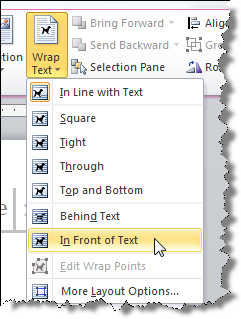 wrap text options